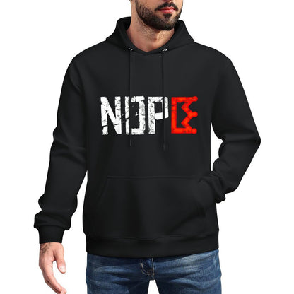 No Kings Nope Protest Sign Horizontal Colorfast Hoodie