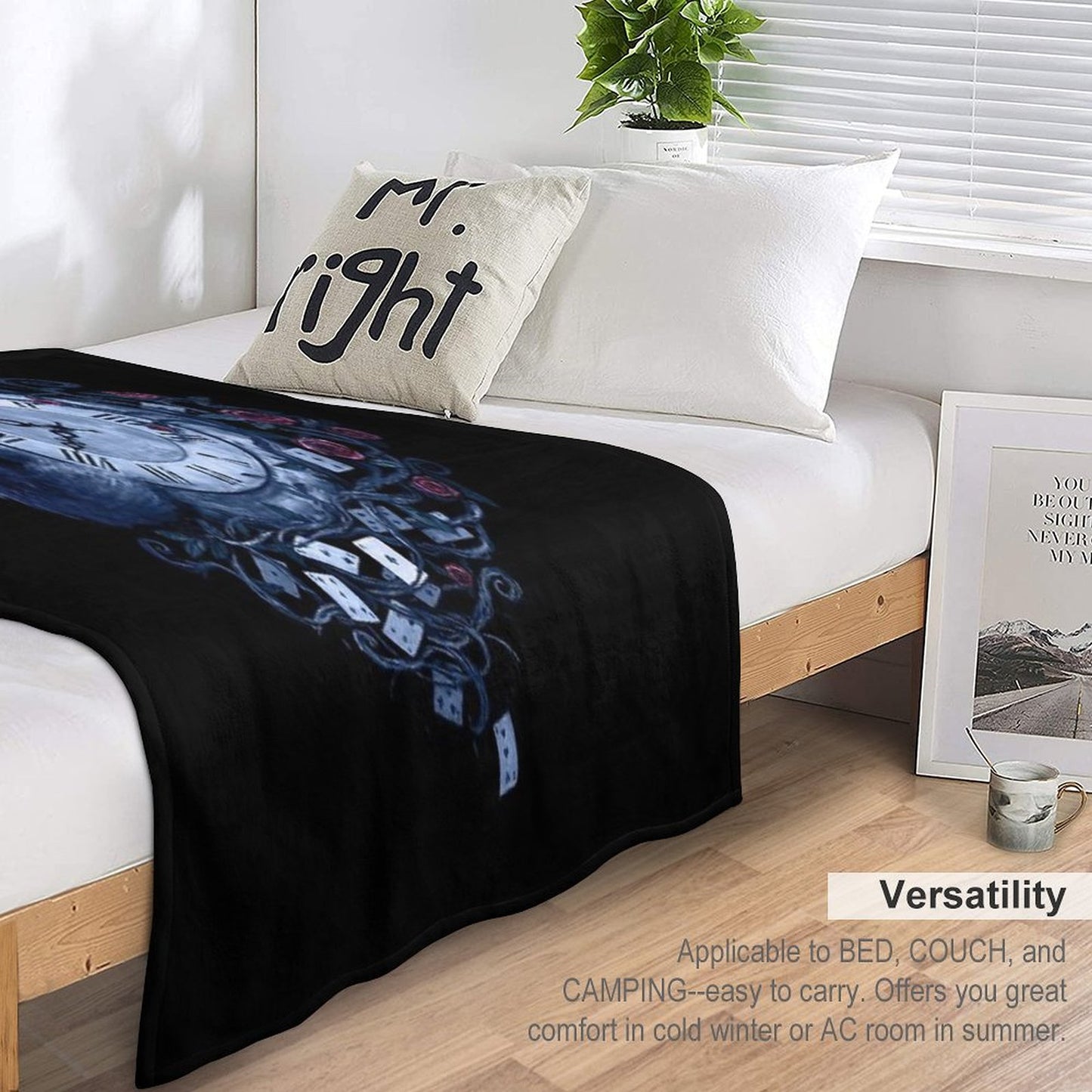 Time in Wonderland Throw Blanket