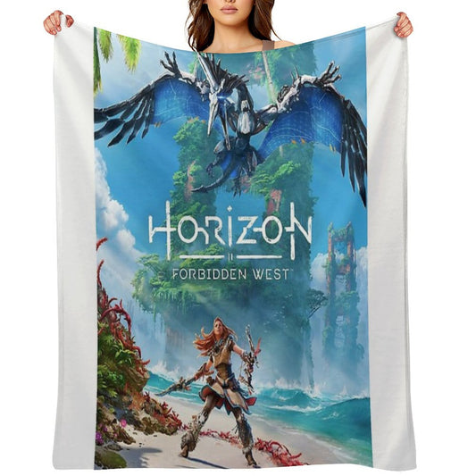 Horizon Forbidden West [poster] Throw Blanket