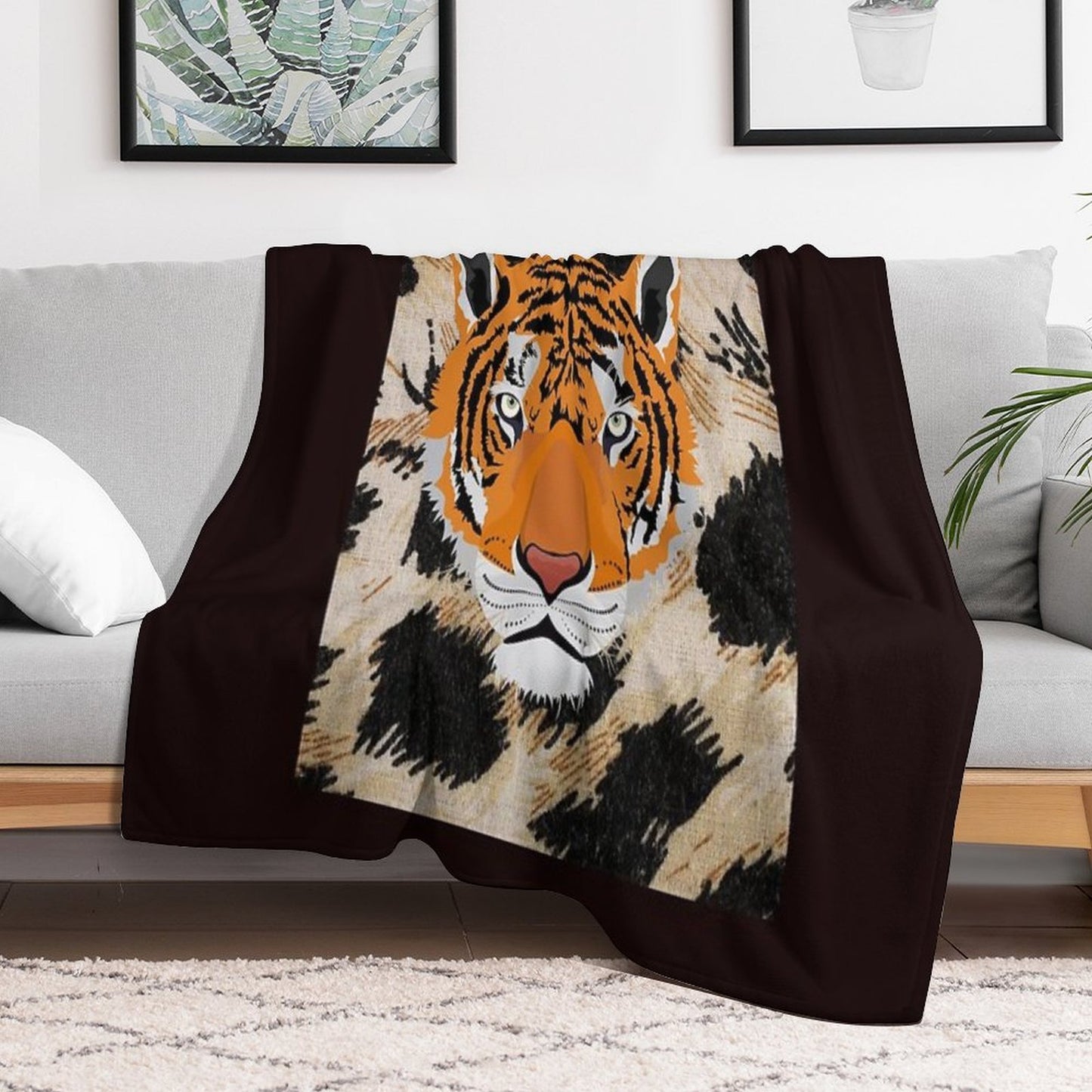 Copy of TIGER HEAD IN BEAUTIFUL COLORS. Throw Blanket