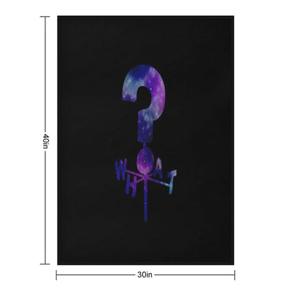 The Mystery Shack Question Mark Weathervane Throw Blanket