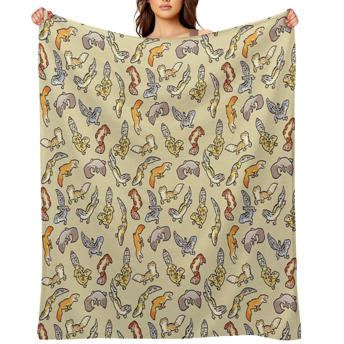 Chub Gecko Babies Throw Blanket