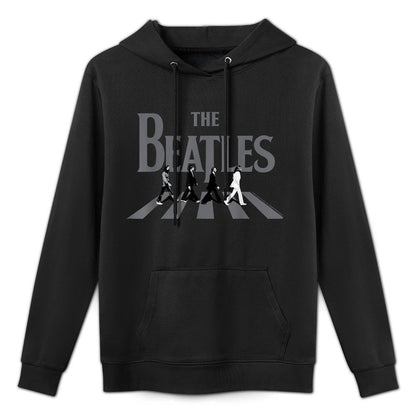 The Beatles - Abbey Road Greyscale Album Cover Casual Wear Hoodie