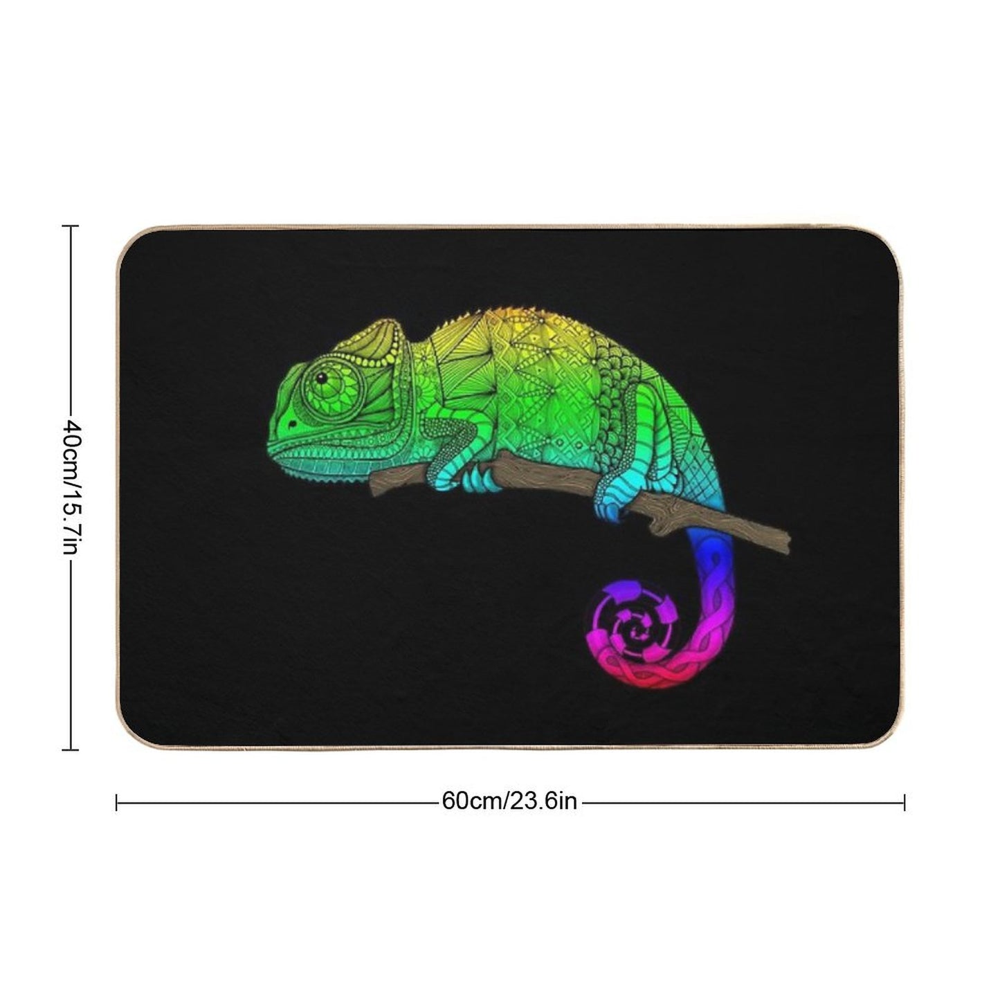 Rainbow Chameleon Bath Mat