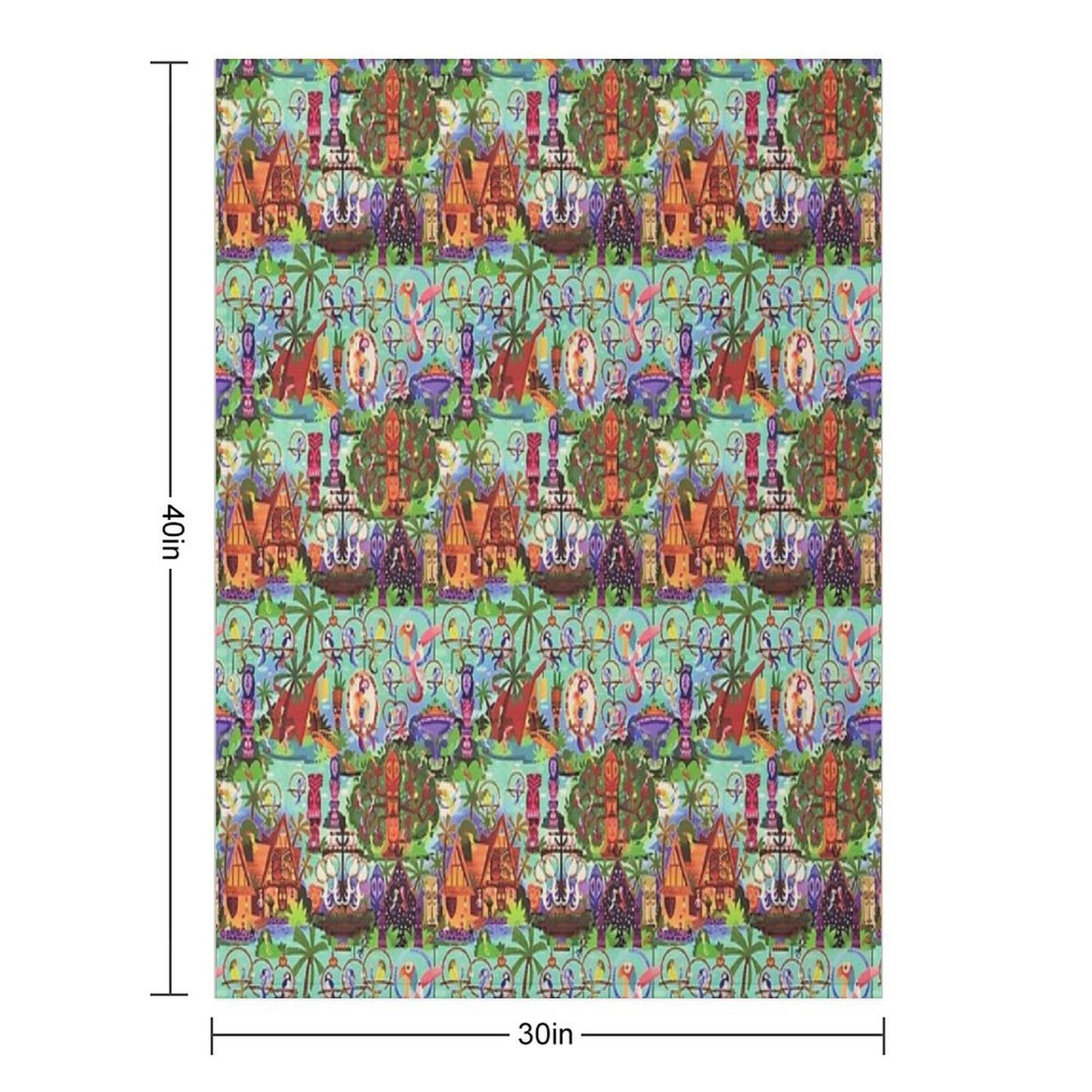 The ORIGINAL Enchanted Tiki Room Collage Throw Blanket