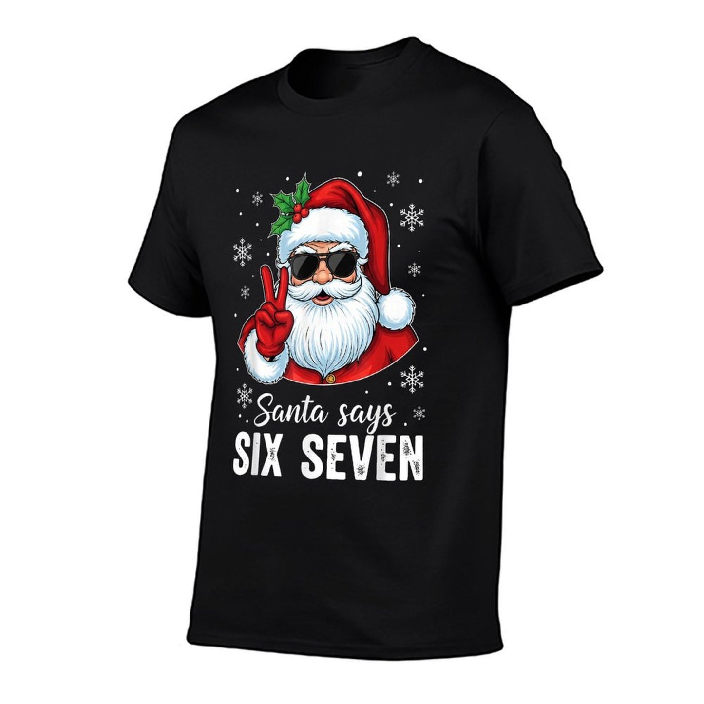 Funny Santa Says Six Seven Christmas 67 Meme Xmas Boys Girls  Stretchy T-Shirt