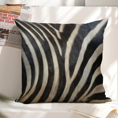 Zebra Linen Throw Pillow Cover