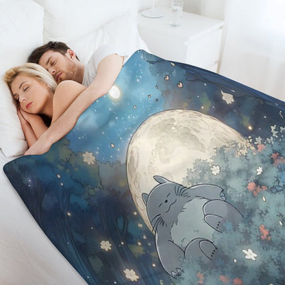 Explore The Enchanting World of My Neighbor Totoro XI Original Art And Illustrations Online Throw Blanket