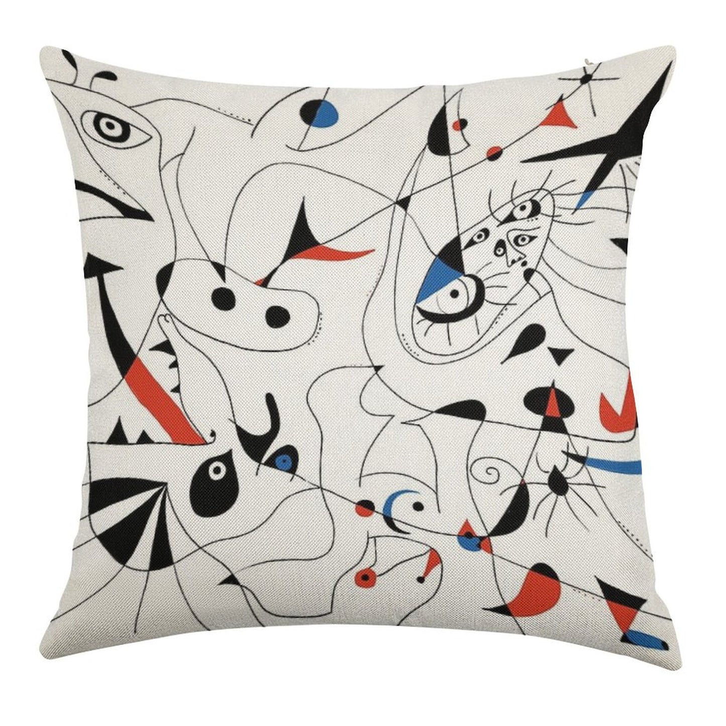 Joan Mirò #5 Linen Throw Pillow Cover