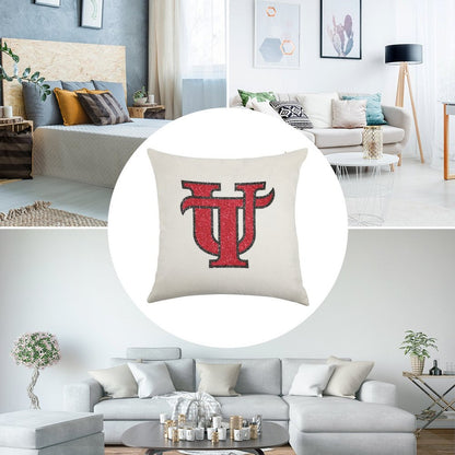Utampa Glitter Logo Linen Throw Pillow Cover