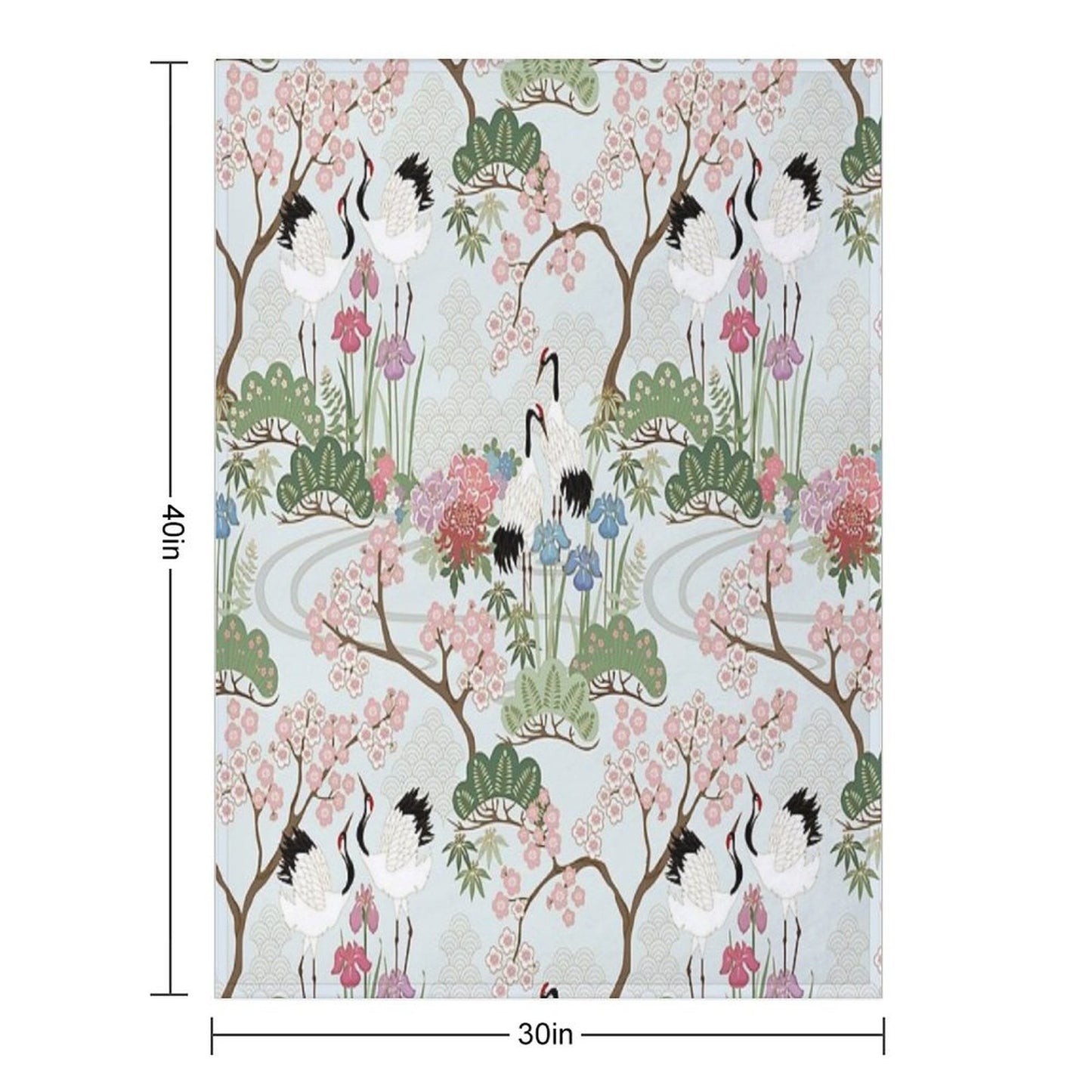 Japanese Garden Chantilly Throw Blanket