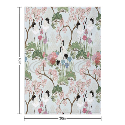 Japanese Garden Chantilly Throw Blanket