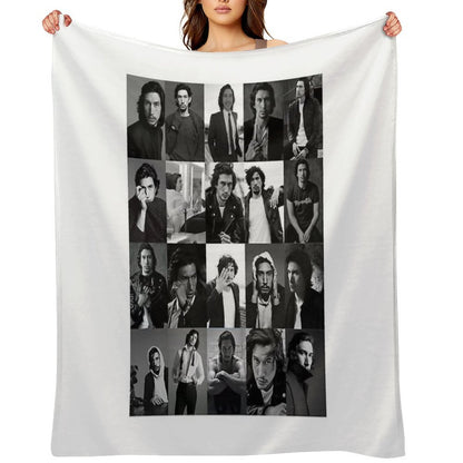 Gift For Men Adam Special Present Driver Collage Vintage Photograp Throw Blanket