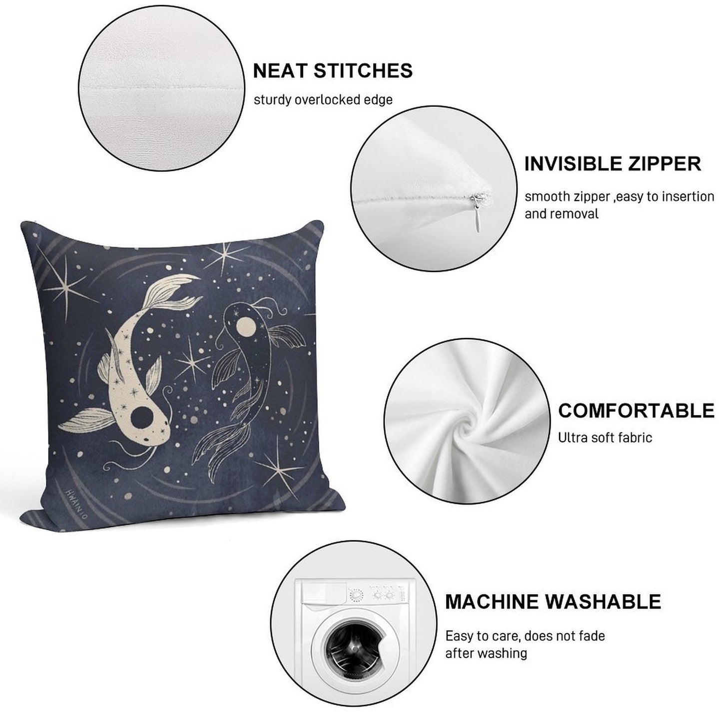 Tui And La Soft Skin-Friendly Throw Pillow