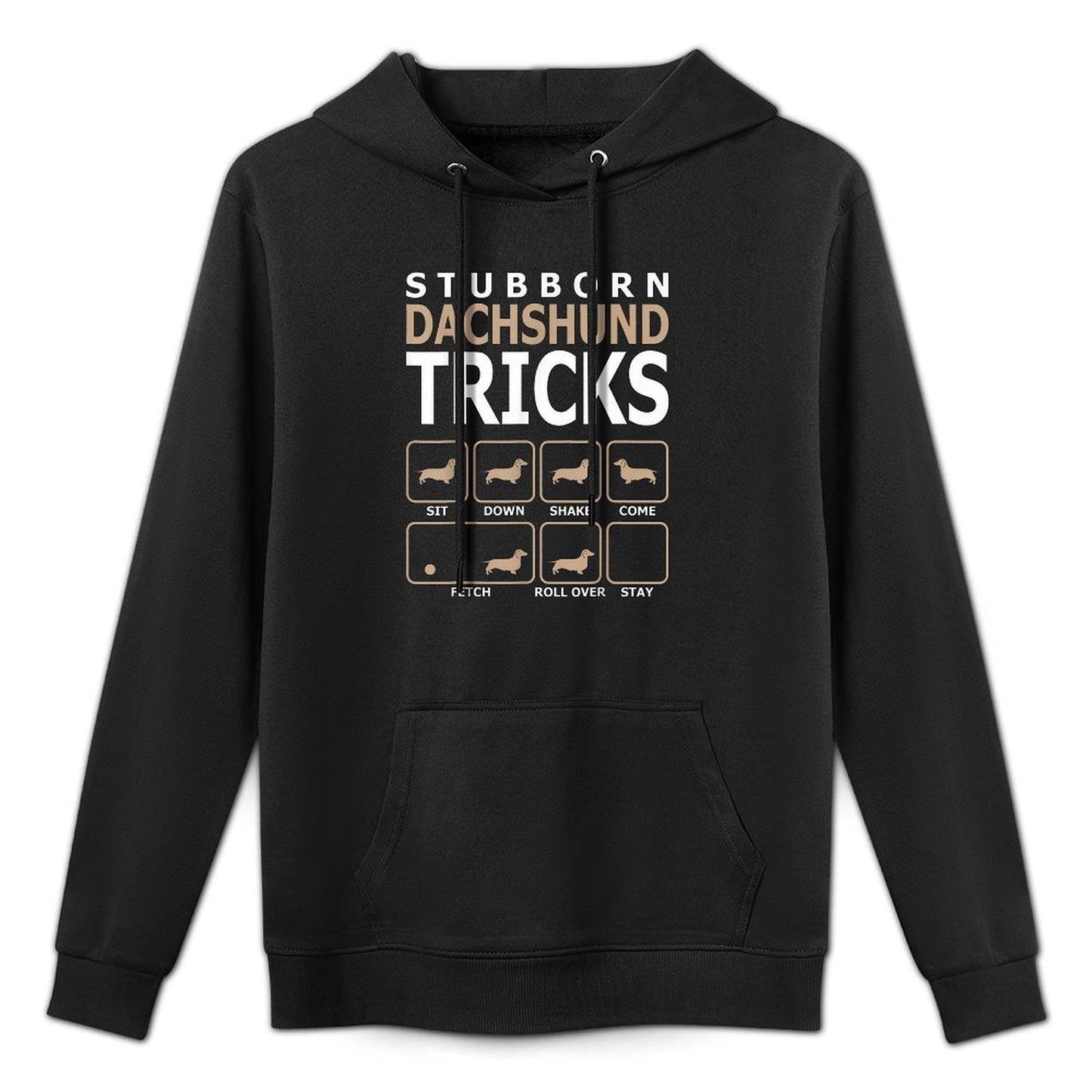 Stubborn Dachshund Tricks Tshirt Cotton-Polyester Blend Hoodie