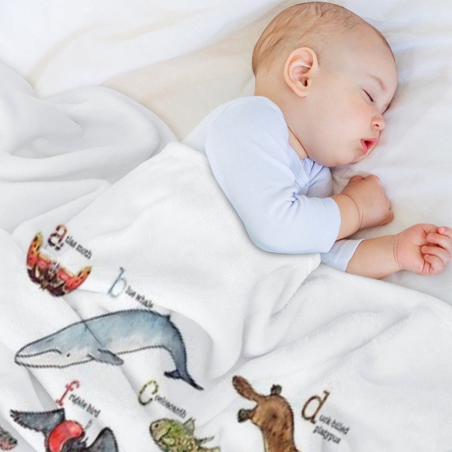 A to Z of Amazing Animals Throw Blanket