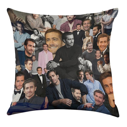 Jake Gyllenhaal Linen Throw Pillow Cover