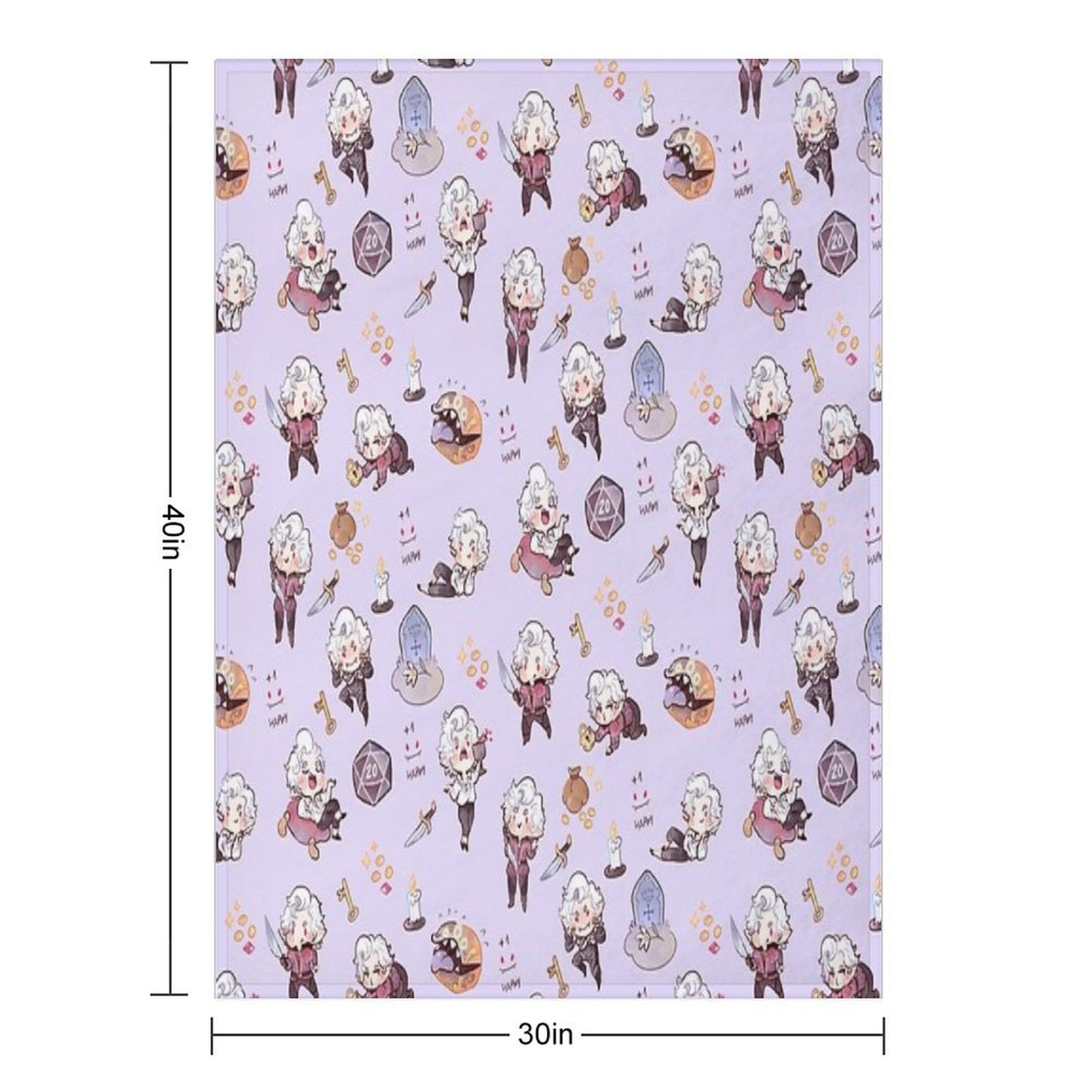 Vampire Blueberry Throw Blanket