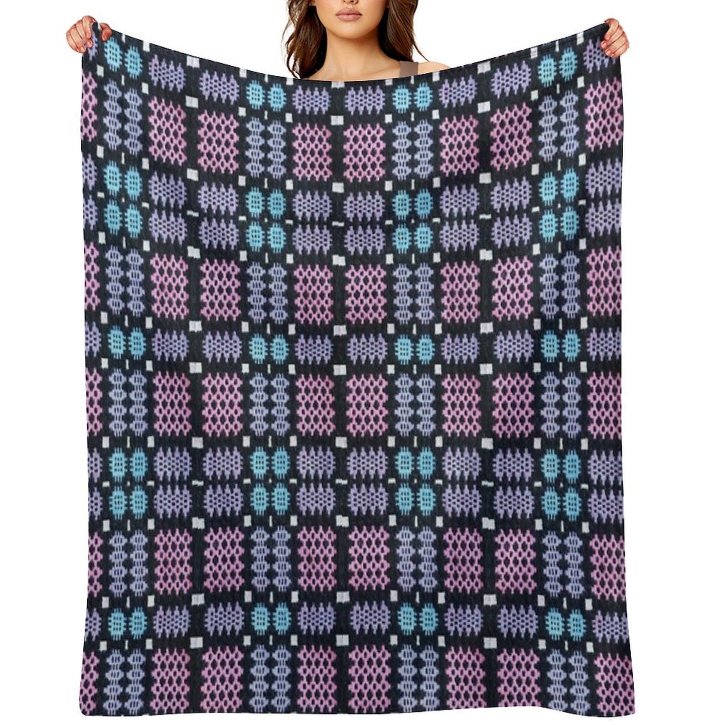 Traditional Woven Welsh Blanket Throw Blanket
