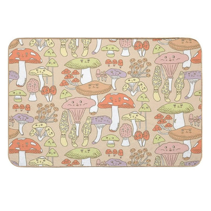 Cute Mushrooms  Dirt-Trapping Bath Mat