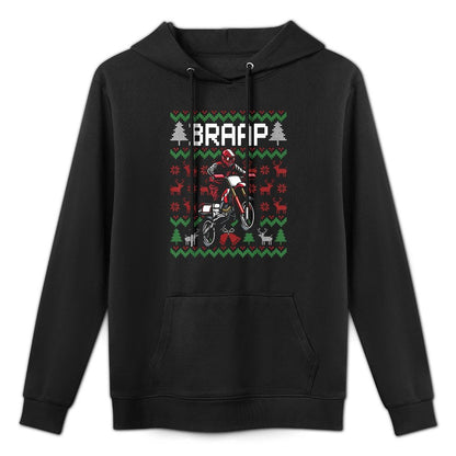 Christmas Motorcycle Motocross Braap Dirt Bike Breathable Fabric Hoodie