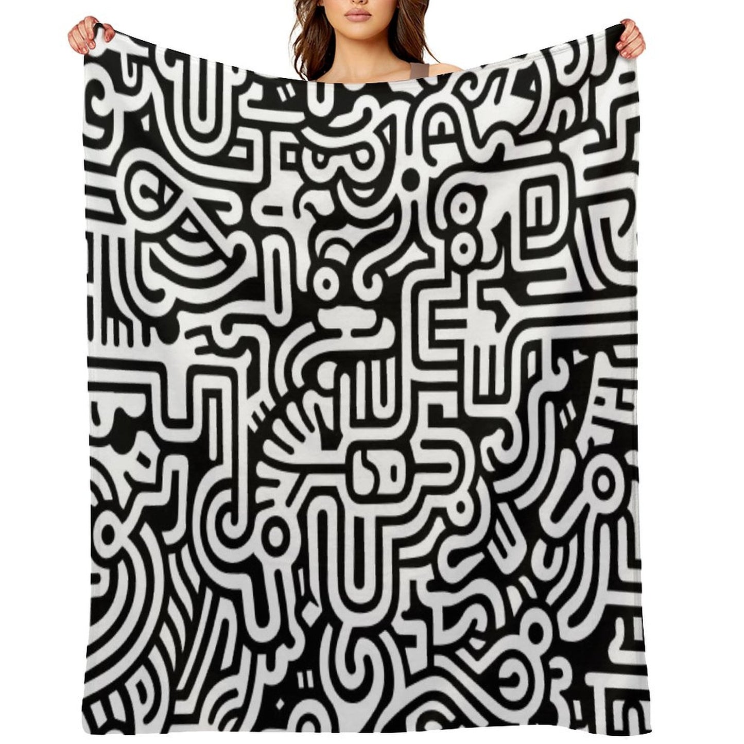 Pop Art Abstract Throw Blanket