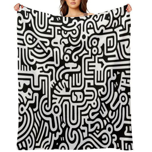 Pop Art Abstract Throw Blanket