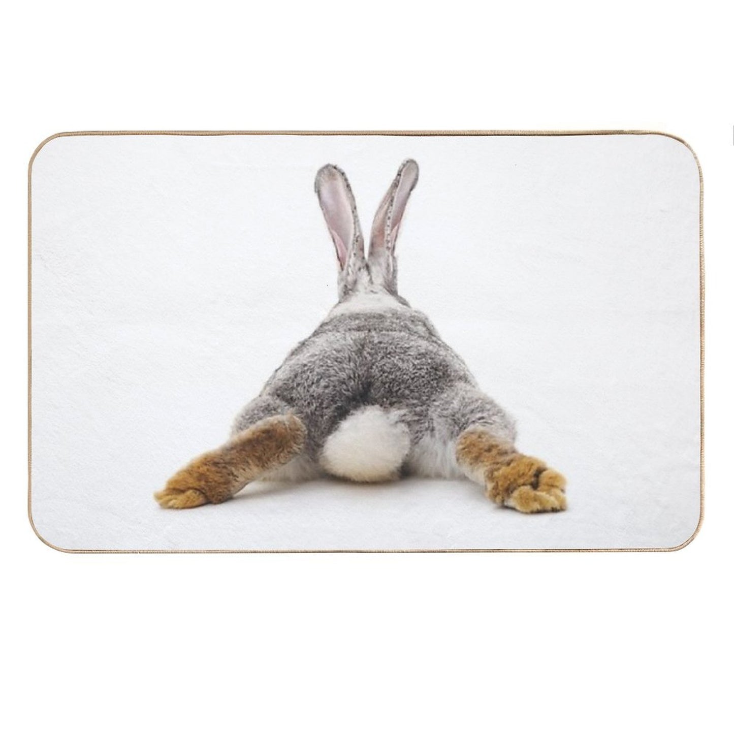 Just Relax Rabbit - View from Behind Bath Mat