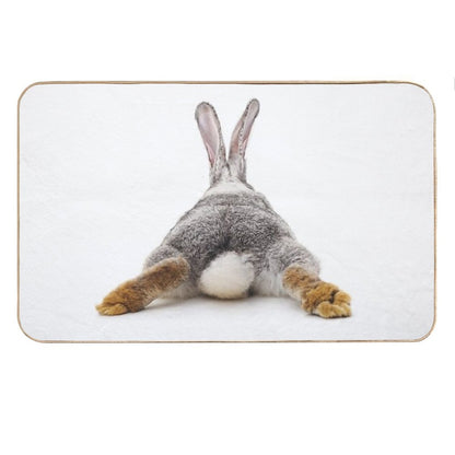 Just Relax Rabbit - View from Behind Bath Mat