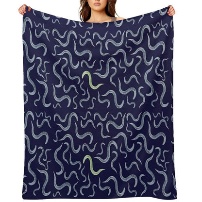 Caenorhabditis Elegans Model Organism Biology Pattern Throw Blanket