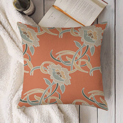 Golden Girls Couch Pattern Linen Throw Pillow Cover