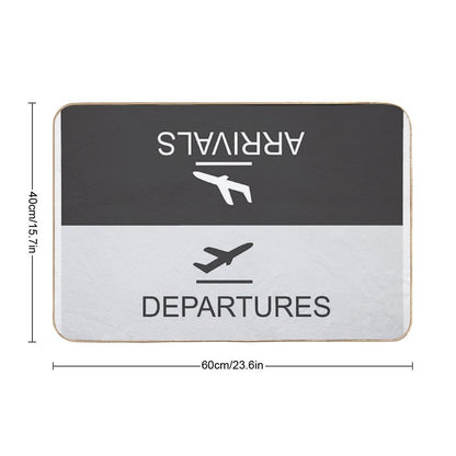 Flight Arrival And Departure Bath Mat