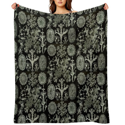 Natural History Lichen Throw Blanket