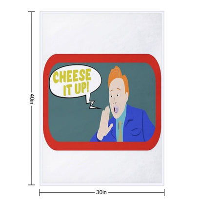 Cheese It Up! #cheeseitup Conan Shouting at Jordan T Shirt Throw Blanket