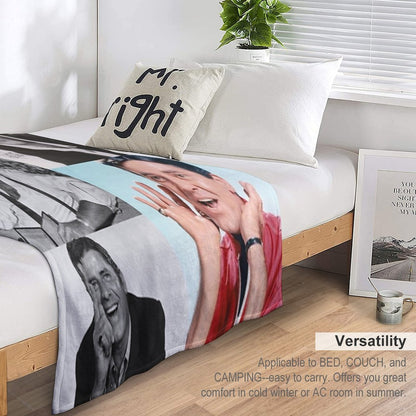 Jerry Lewis Signed Collage Throw Blanket
