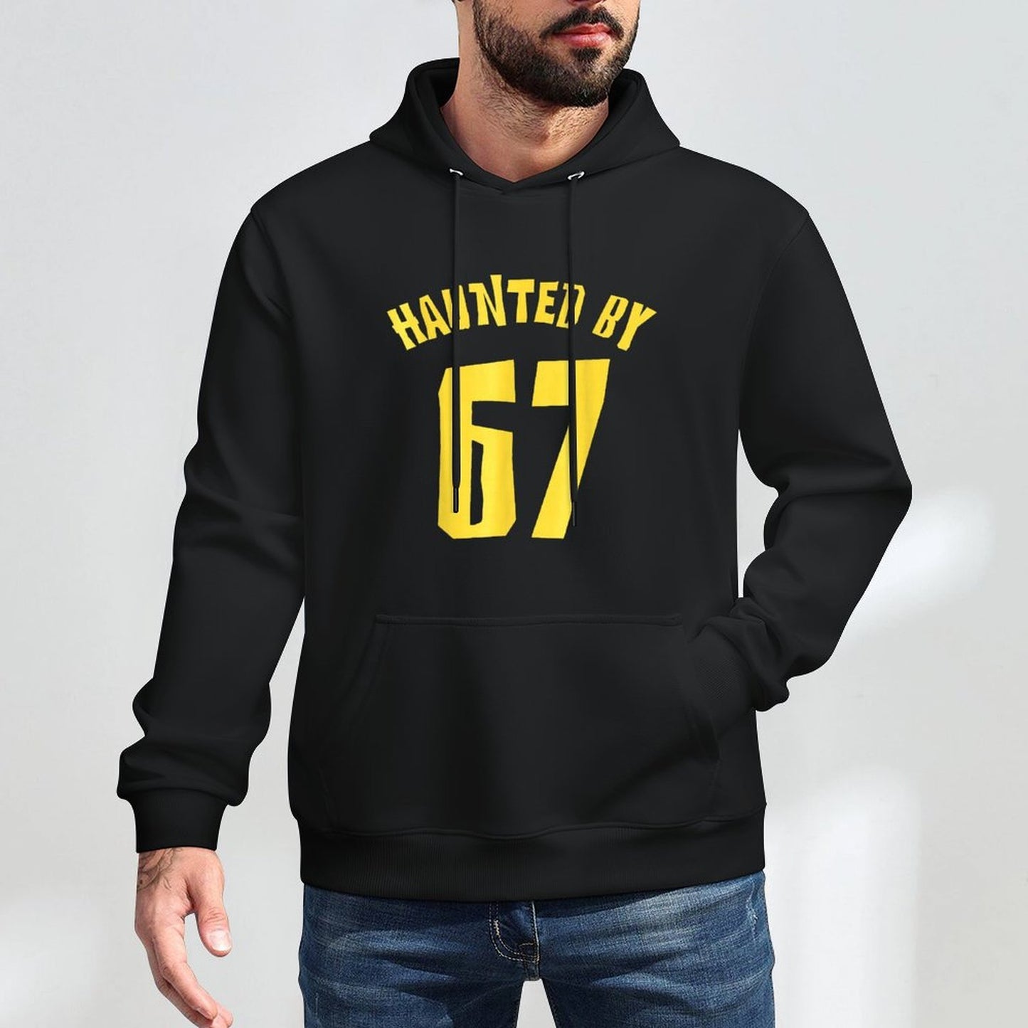Funny Six Seven Gen Alpha Z Halloween 67 Haunted by 67 Kangaroo Pocket Hoodie