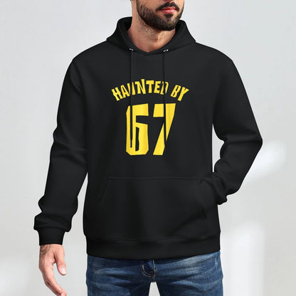 Funny Six Seven Gen Alpha Z Halloween 67 Haunted by 67 Kangaroo Pocket Hoodie