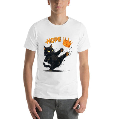 No Kings in America Black Cat  Slim-fit Cut T-Shirt