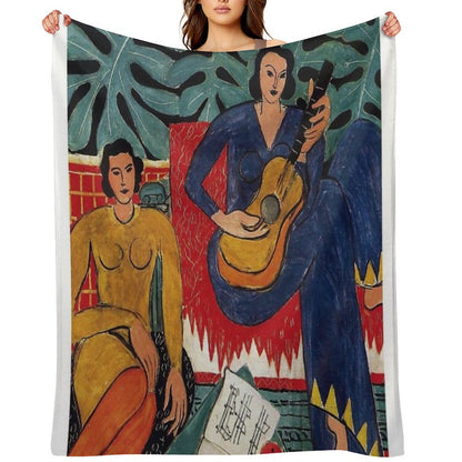 Henri Matisse - Music - Exhibition Poster Throw Blanket