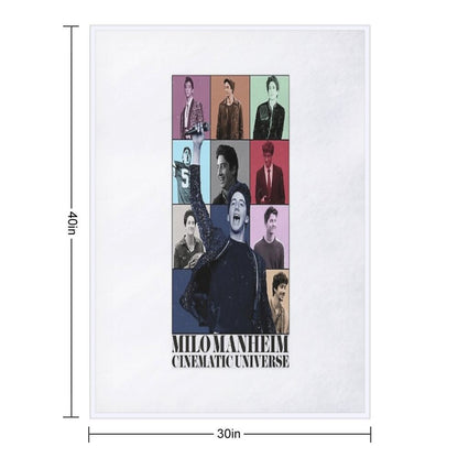 Milo Manheim Cinematic Universe (Eras Tour Style) Throw Blanket