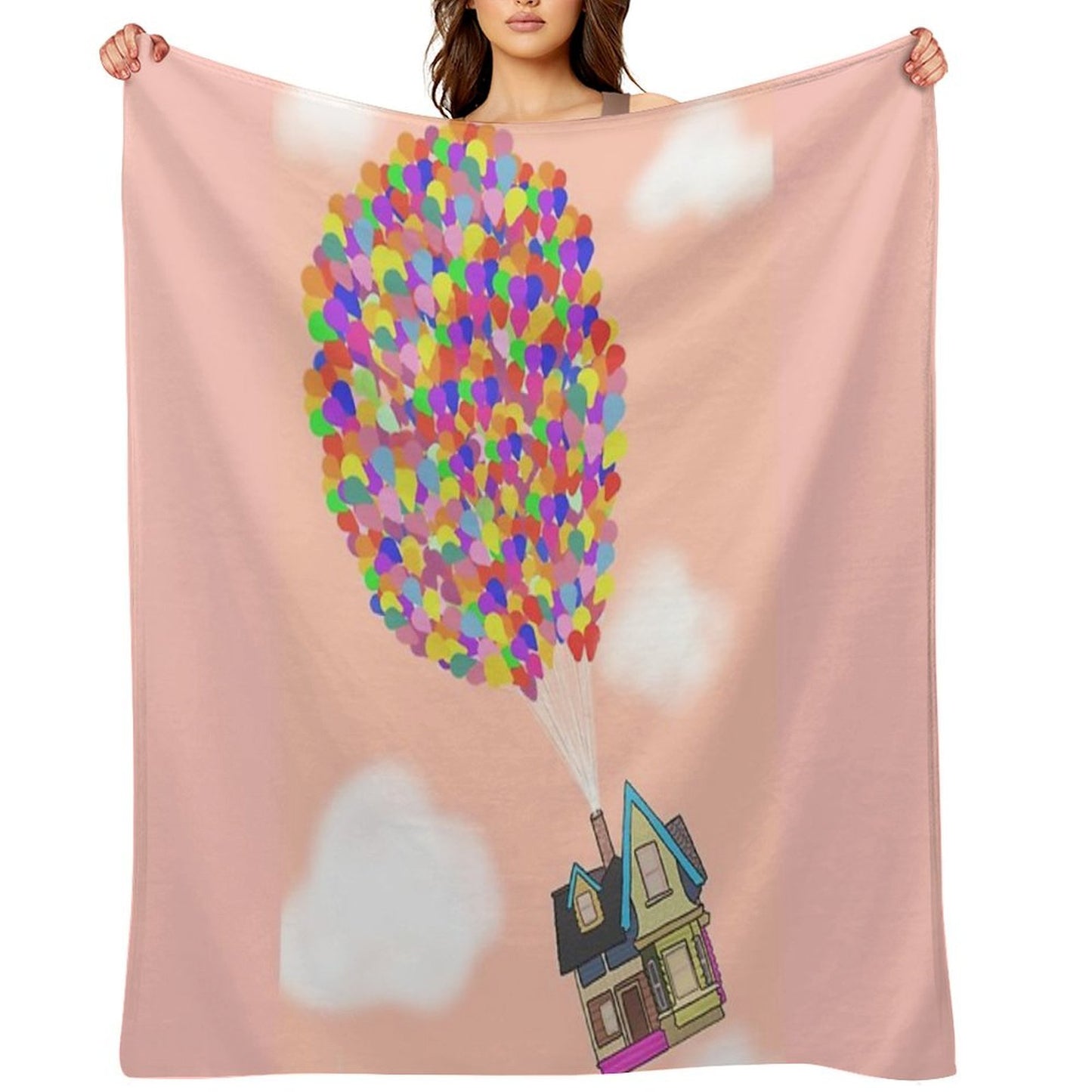 Up - Peach Throw Blanket
