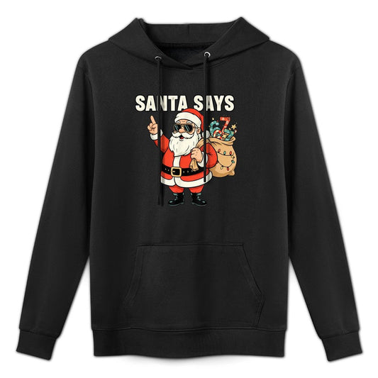 Funny Christmas Santa Says 67 Six Seven Meme Customizable Surface Hoodie