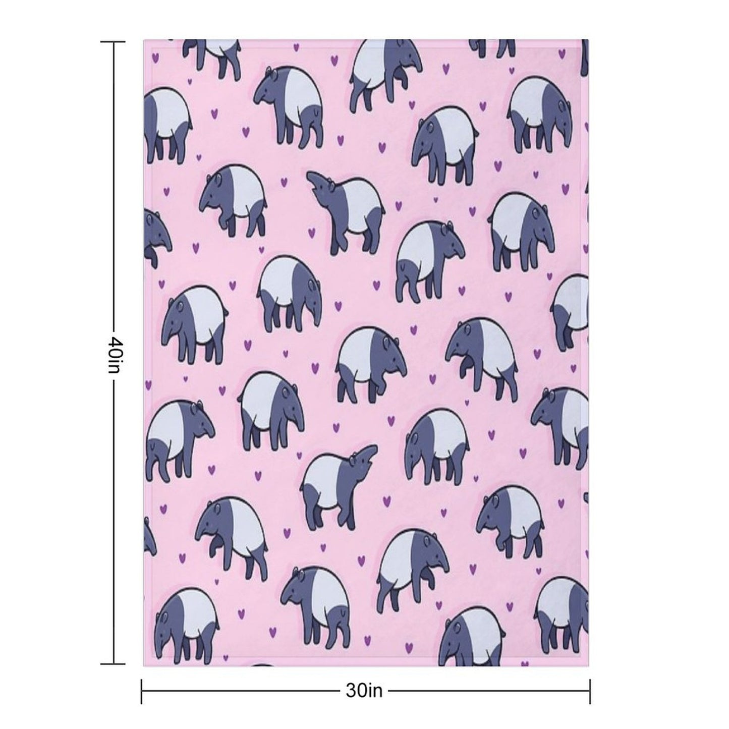 Tiny Tapirs Throw Blanket