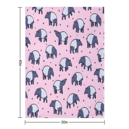 Tiny Tapirs Throw Blanket