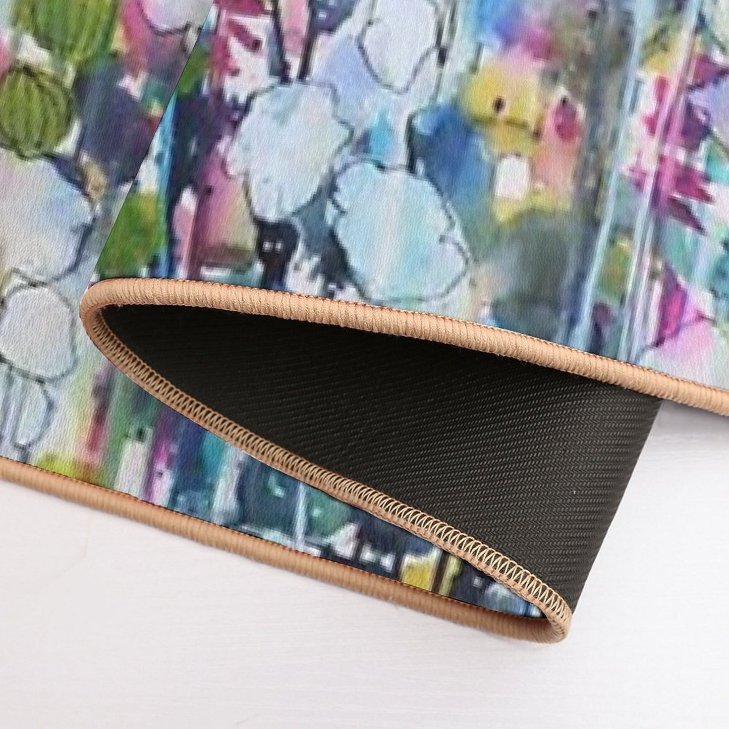 Colorful Side Road  High-Traffic Bath Mat