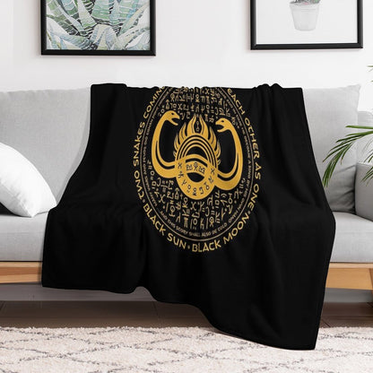 Thulsa Doom Two Snakes Coming Together Throw Blanket