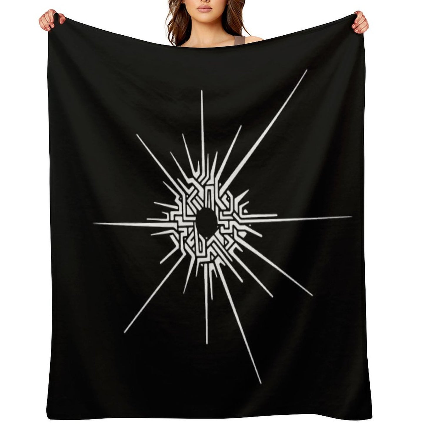 Outer Wilds™ - Eye of The Universe (Symbol) [White] Throw Blanket