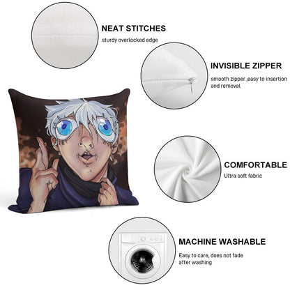 Bug Eyed Gojo Soft Durable Construction Throw Pillow
