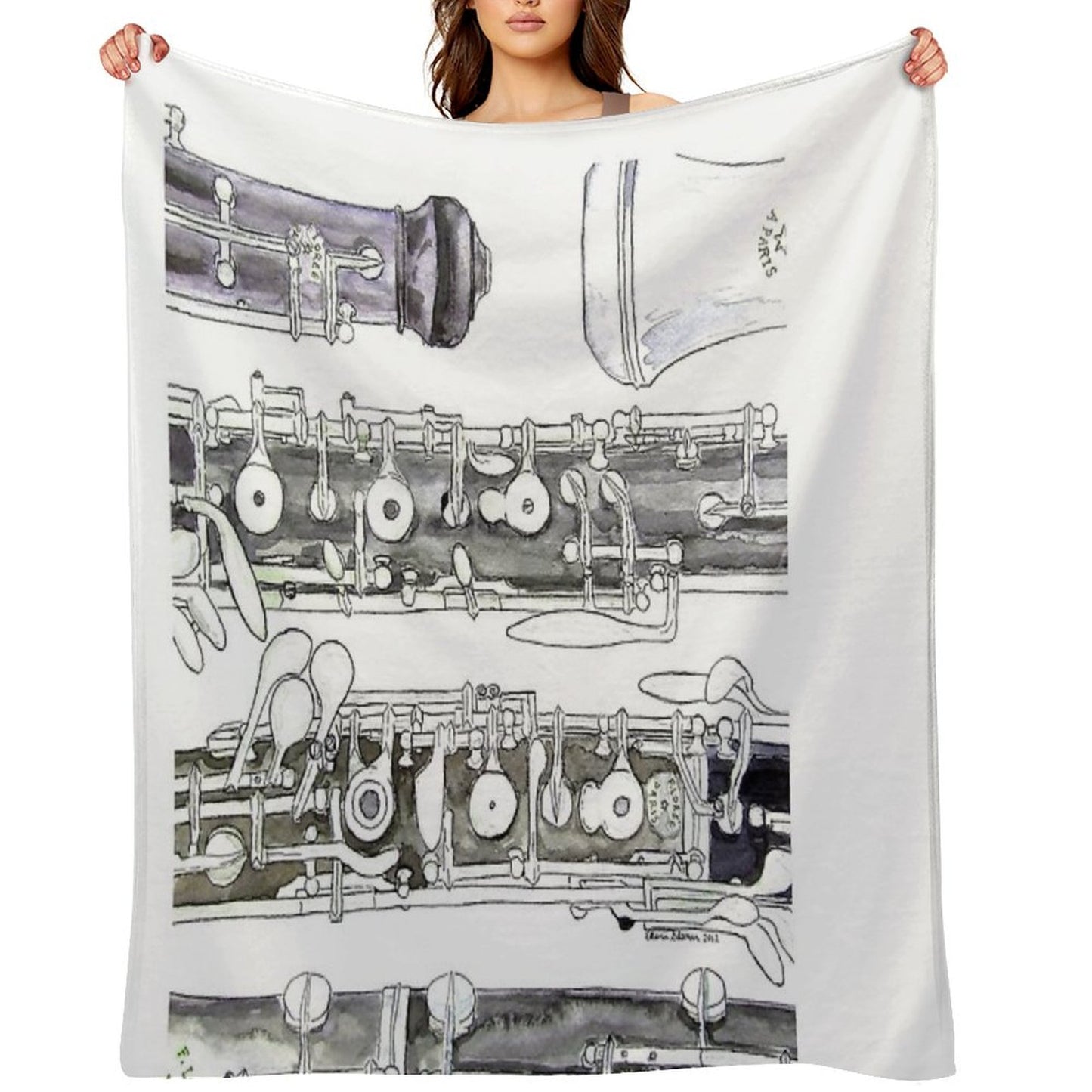 The Oboe Throw Blanket