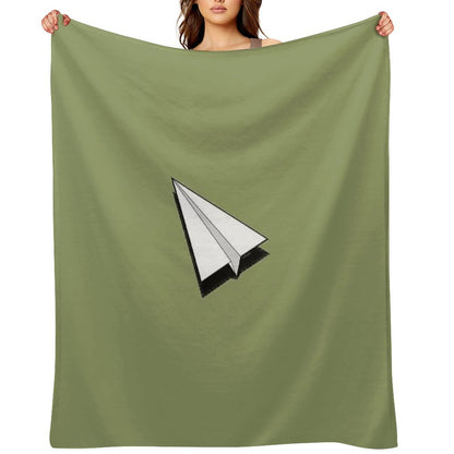 Paper Airplane 1 Throw Blanket